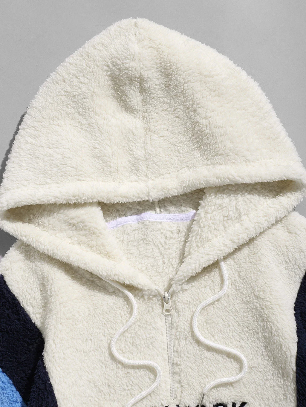 Unisex NEW YORK Embroidered Kangaroo Pocket Fluffy Fuzzy Hoodie