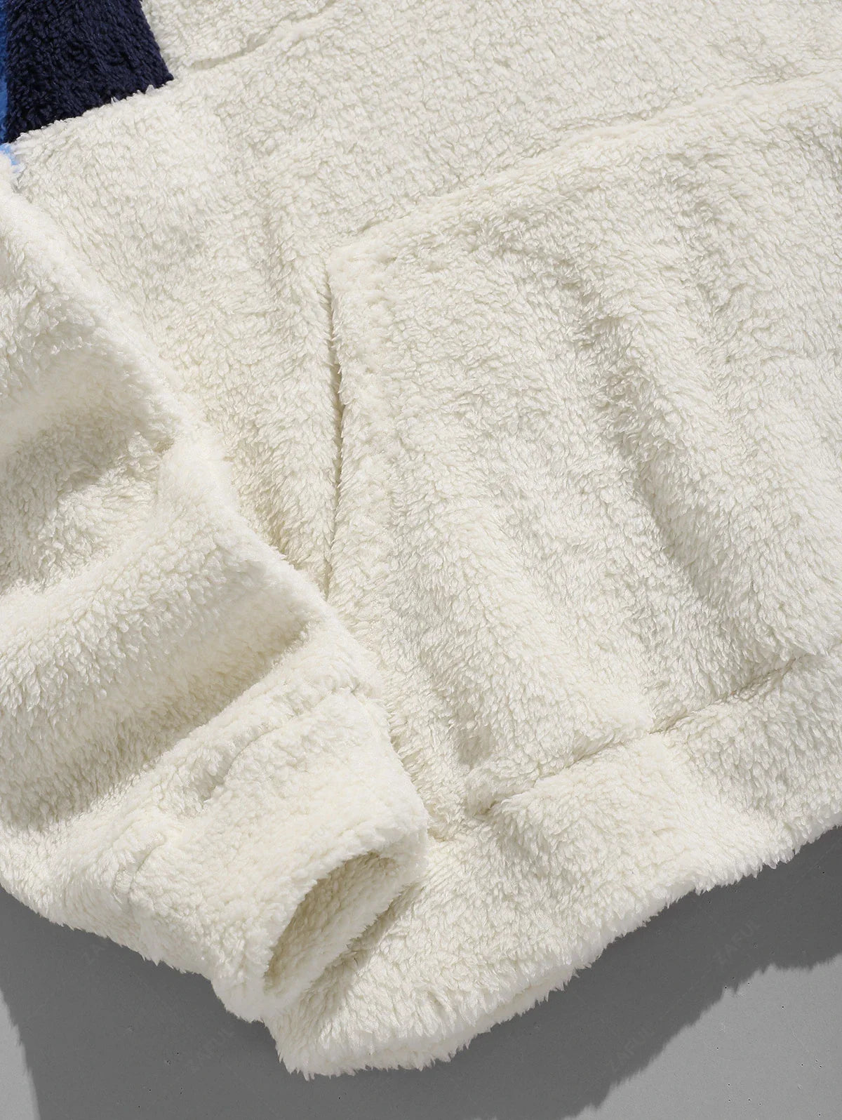 Unisex NEW YORK Embroidered Kangaroo Pocket Fluffy Fuzzy Hoodie