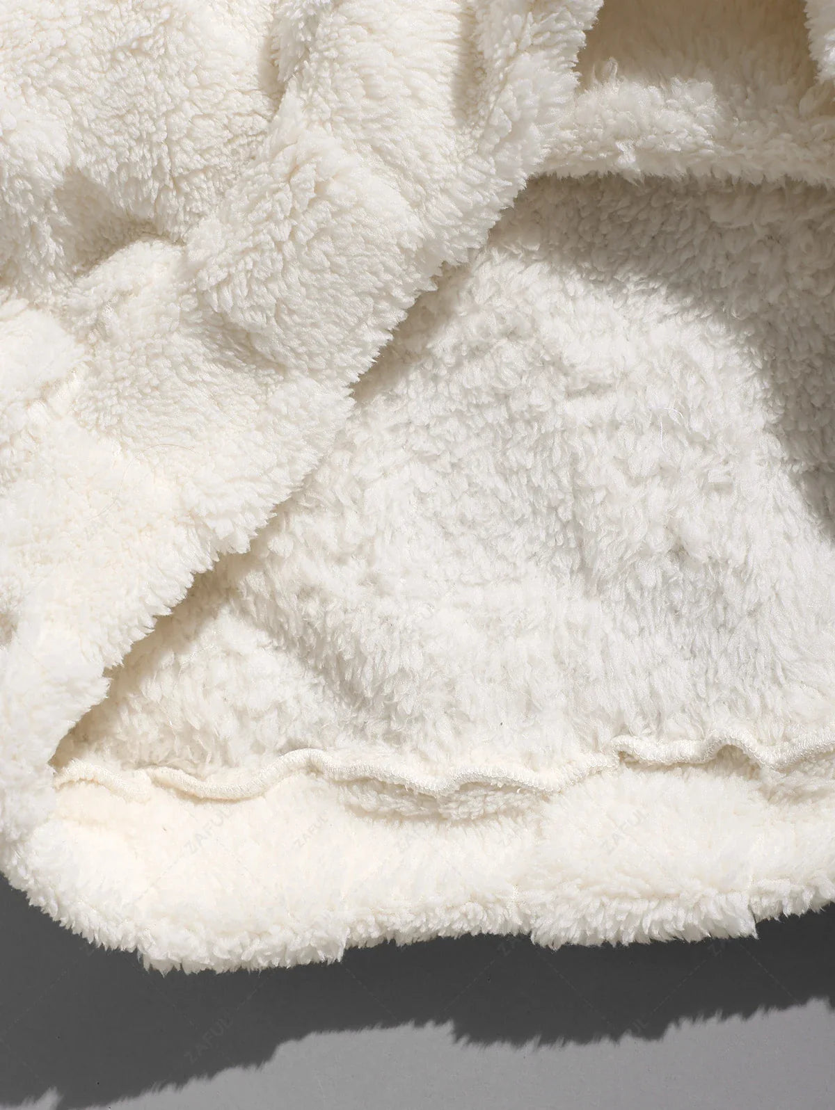 Unisex Checkerboard Pattern California Embroidered Fuzzy Fleece Sweatshirt