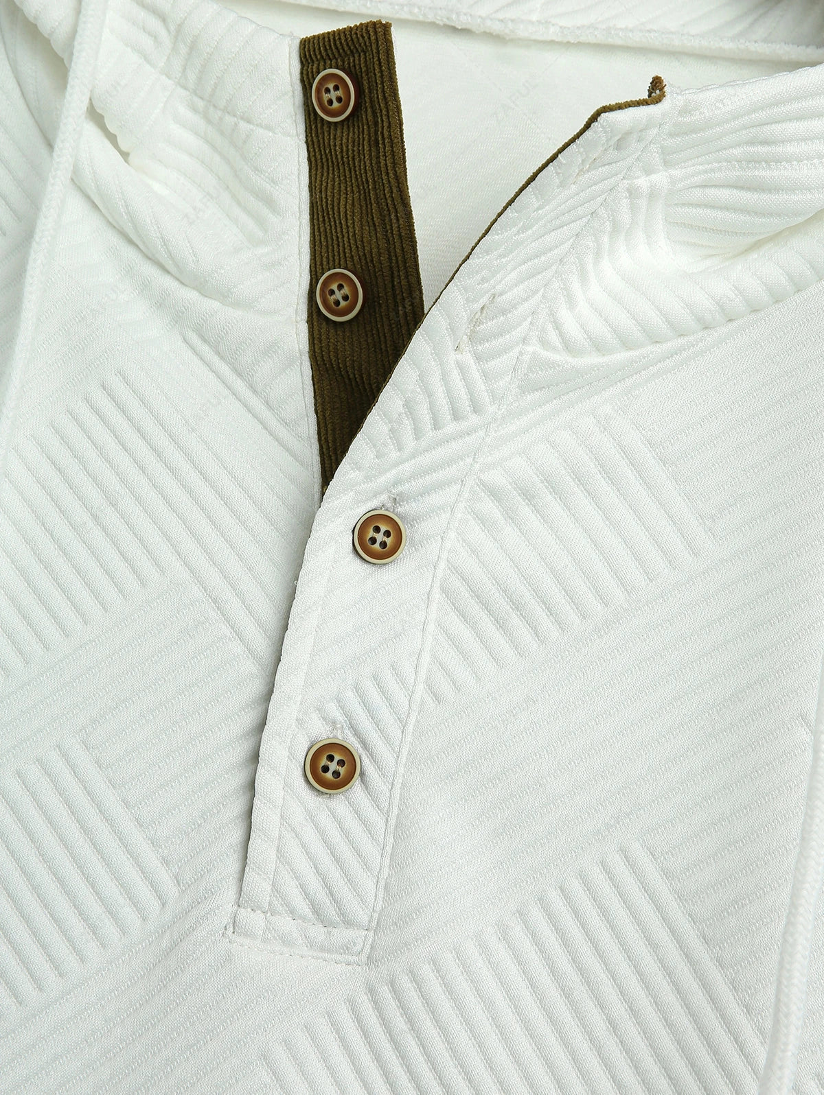 Unisex Casual Jacquard Textured Contrast Elbow Patch Hoodie