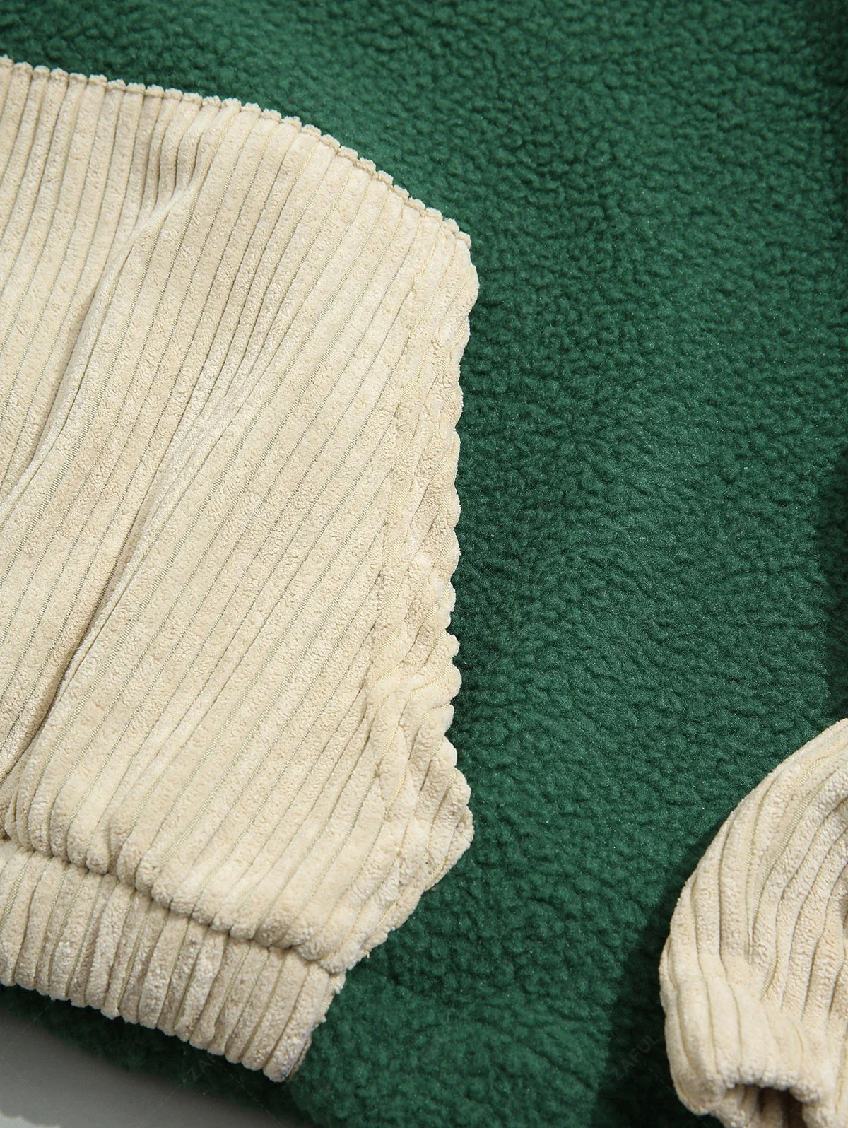 Unisex Colorblock Polar Fleece Kangaroo Pocket Pullover Hoodie