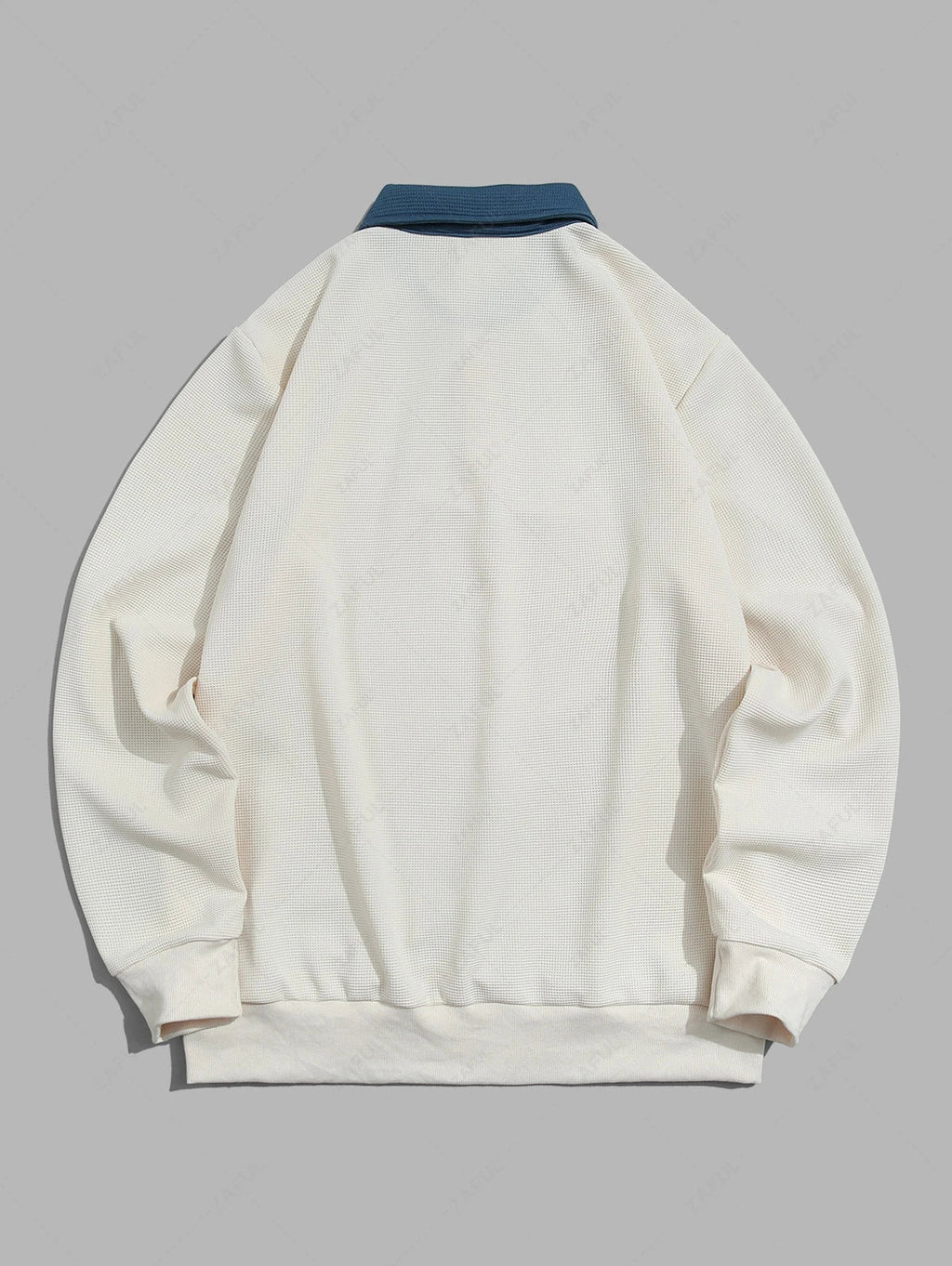 Unisex Letter Patch Design Long Sleeve Pullover Sweatshirt