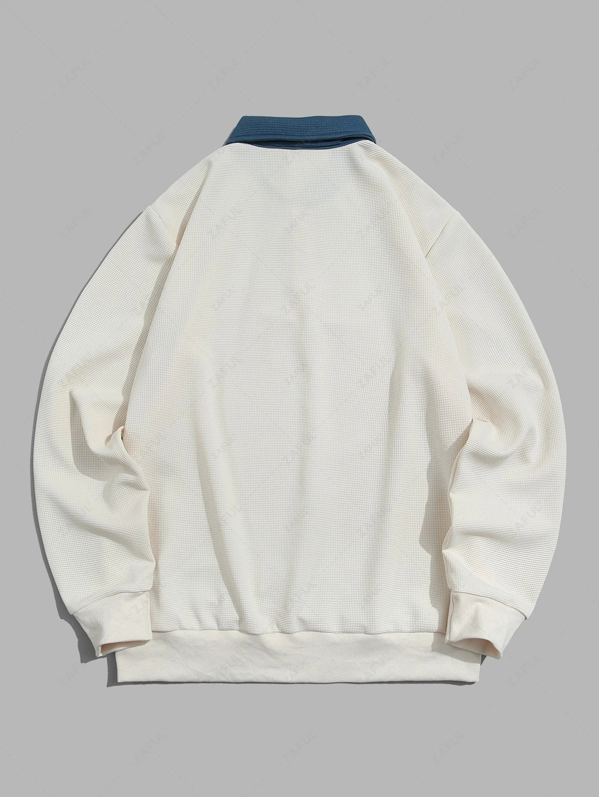 Unisex Letter Patch Design Long Sleeve Pullover Sweatshirt